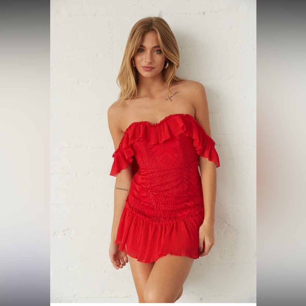 American Threads Verona Lace Mini Dress
